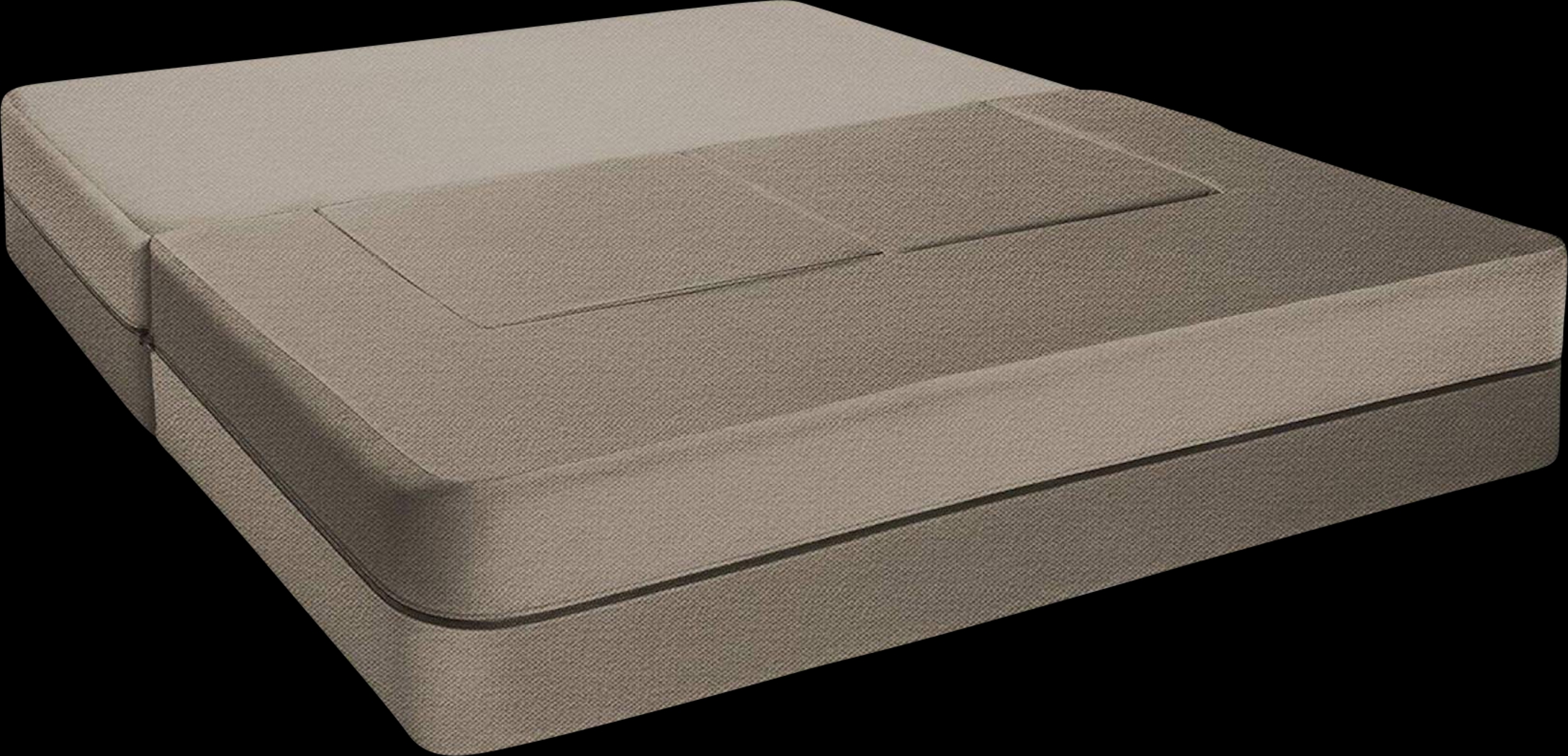 Alfy Tan Convertible Loveseat and Ottoman - Thumbnail - Image 3