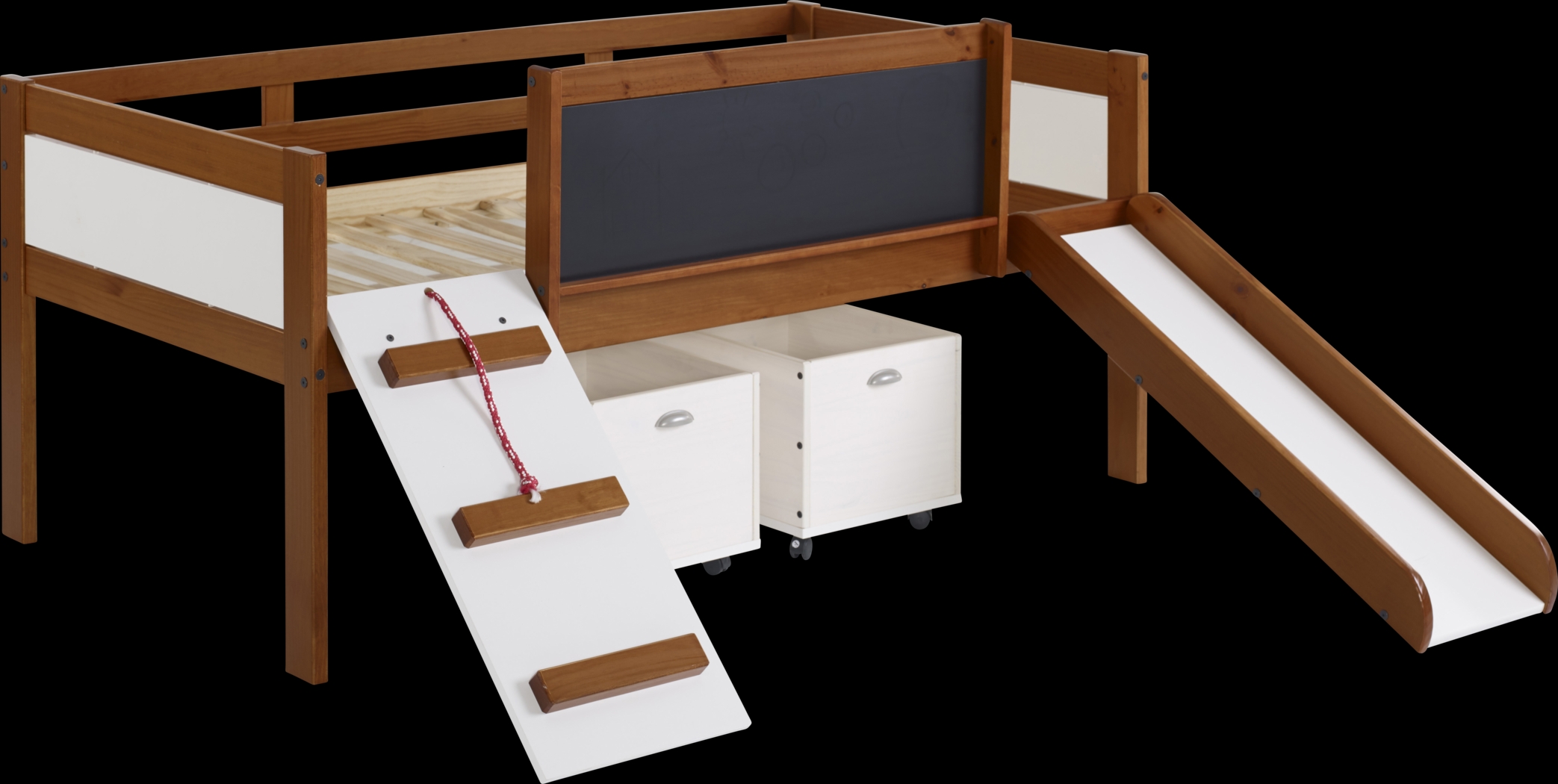Kids Algonac Brown Twin Loft Bed - Thumbnail - Image 3