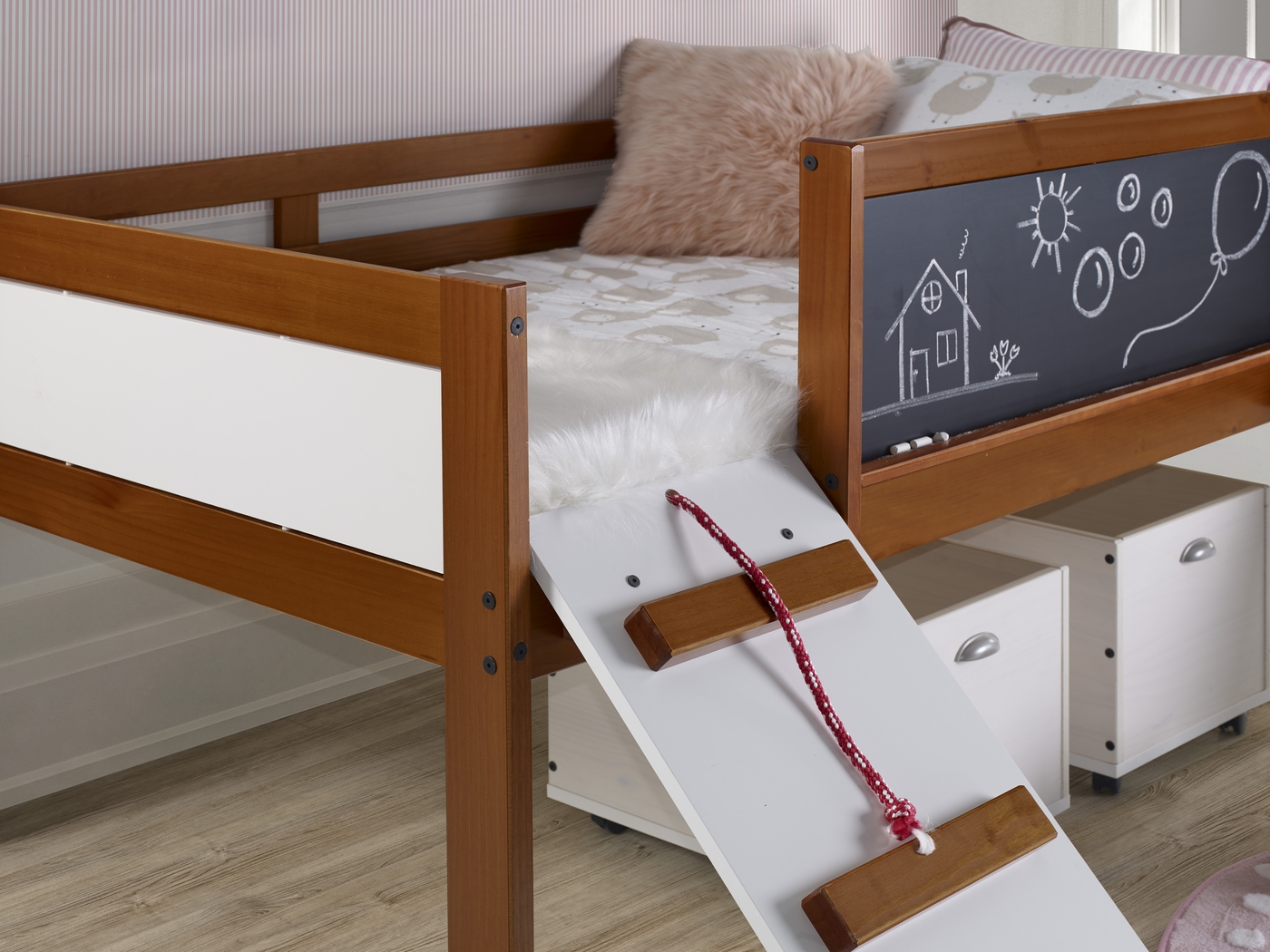 Kids Algonac Brown Twin Loft Bed - Thumbnail - Image 5