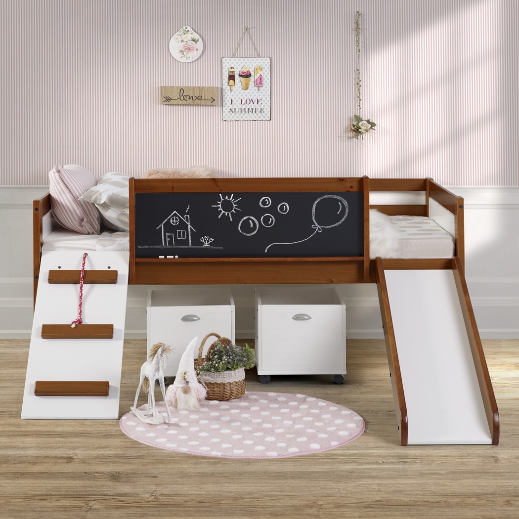 Kids Algonac Brown Twin Loft Bed - Thumbnail - Image 6