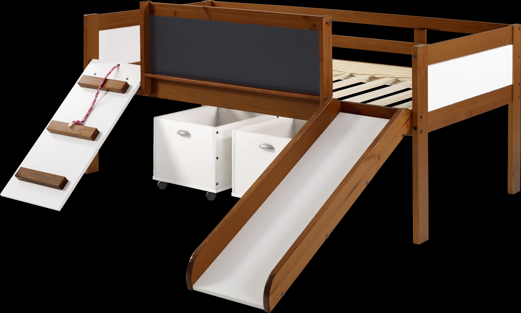 Kids Algonac Brown Twin Loft Bed - Thumbnail - Image 1