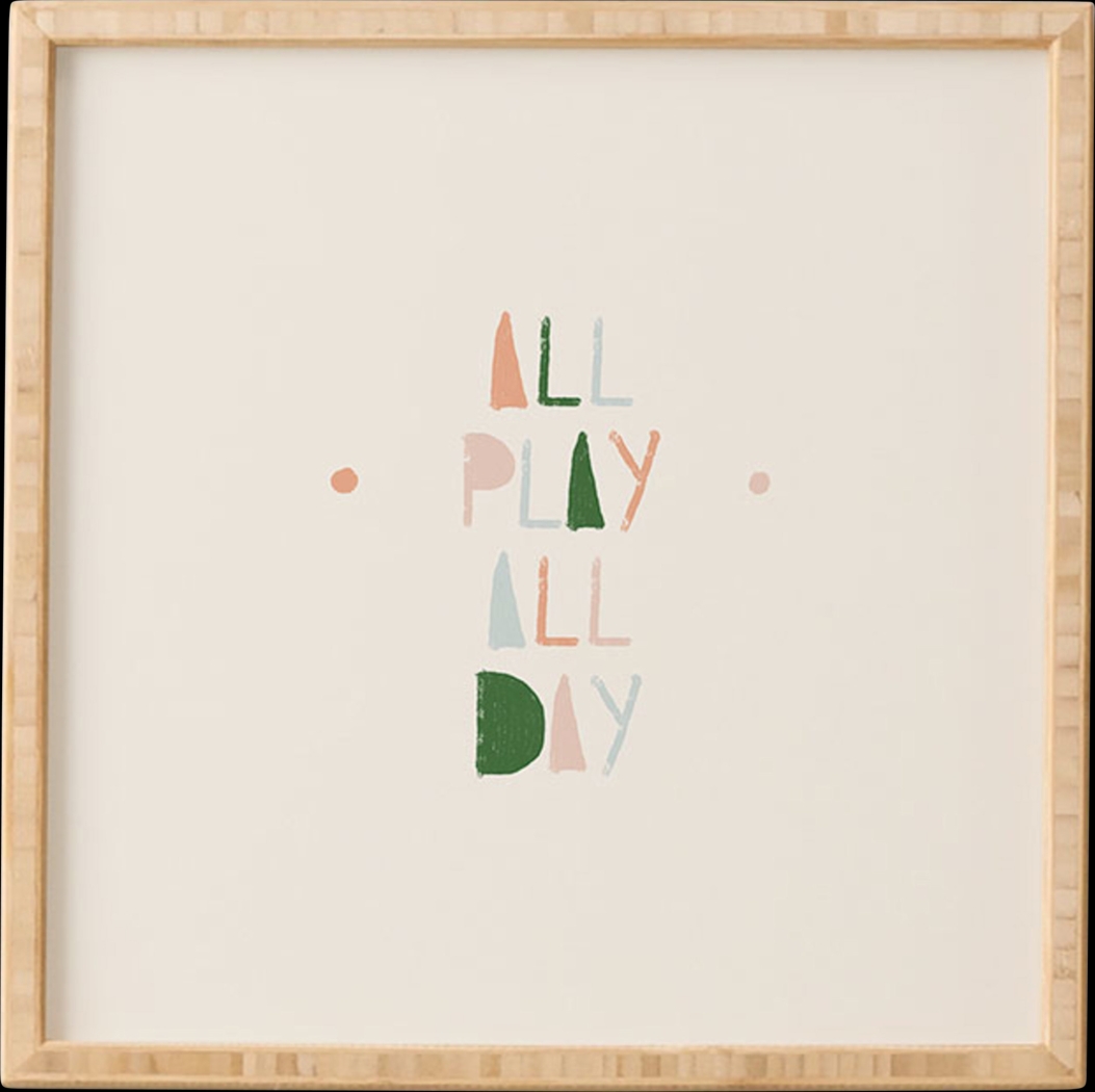 Kids All Day All Play Cream Wall Art - Thumbnail - Image 1