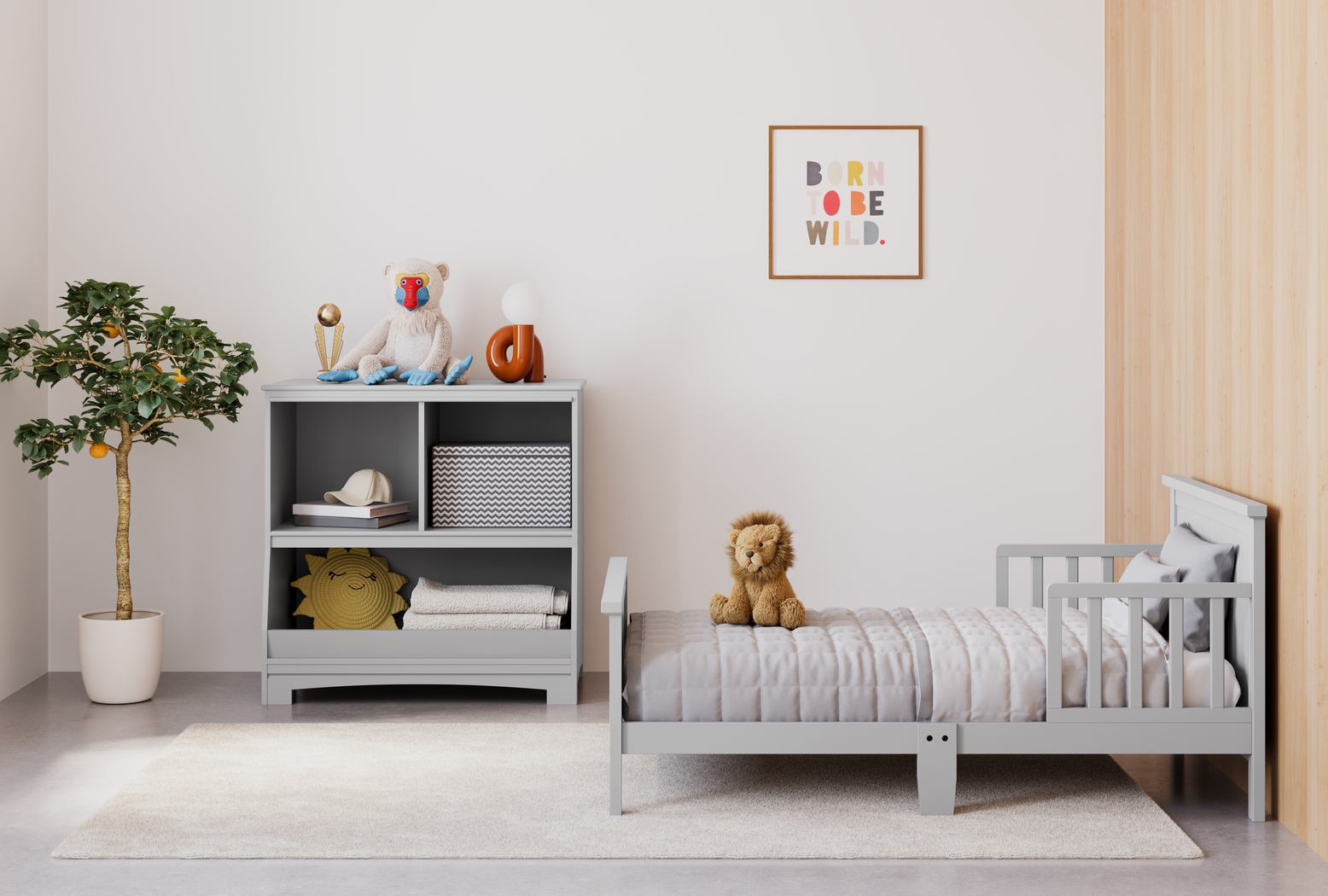 Kids Alteello Gray Toddler Bed - Thumbnail - Image 4