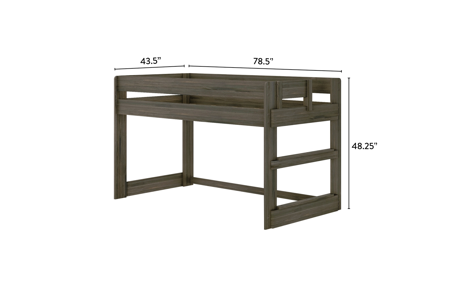 Kids Alzbeta I Brown Twin Loft Bed - Thumbnail - Image 8