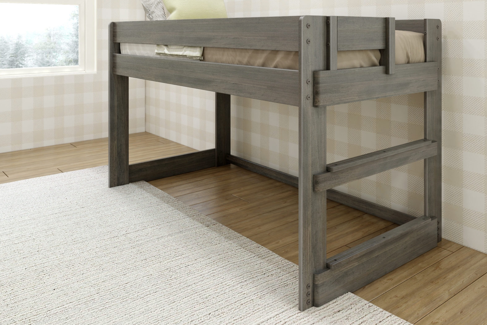 Kids Alzbeta I Gray Twin Loft Bed - Thumbnail - Image 3