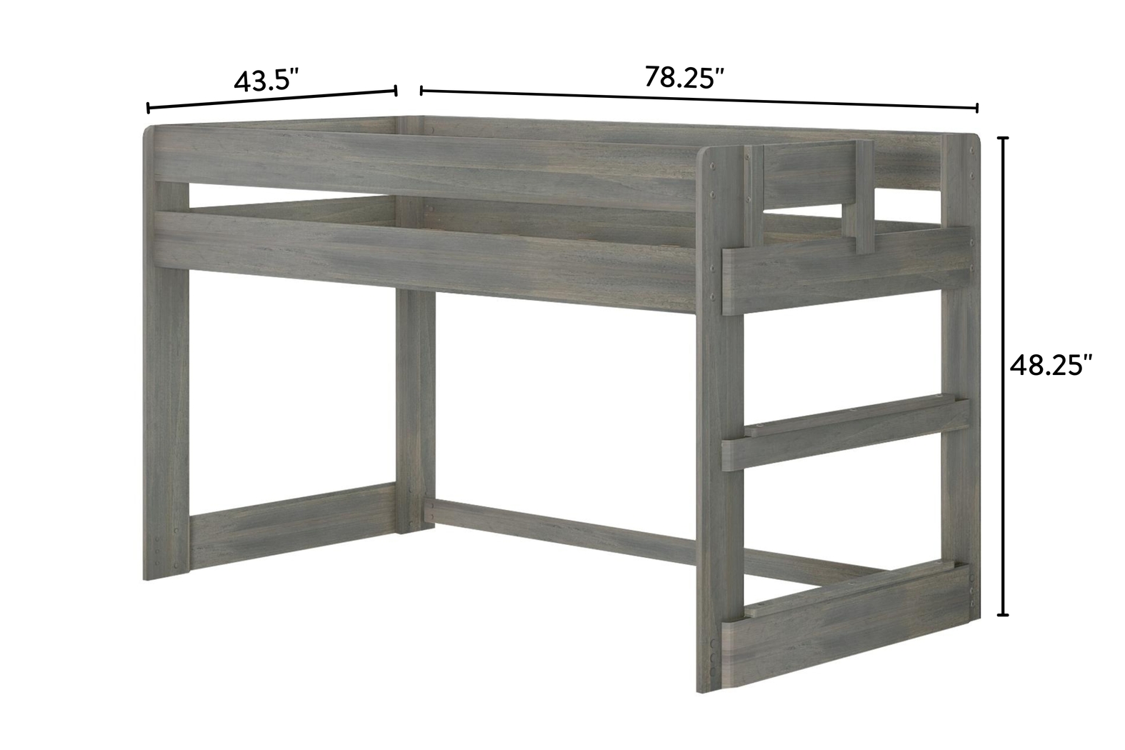 Kids Alzbeta I Gray Twin Loft Bed - Thumbnail - Image 7