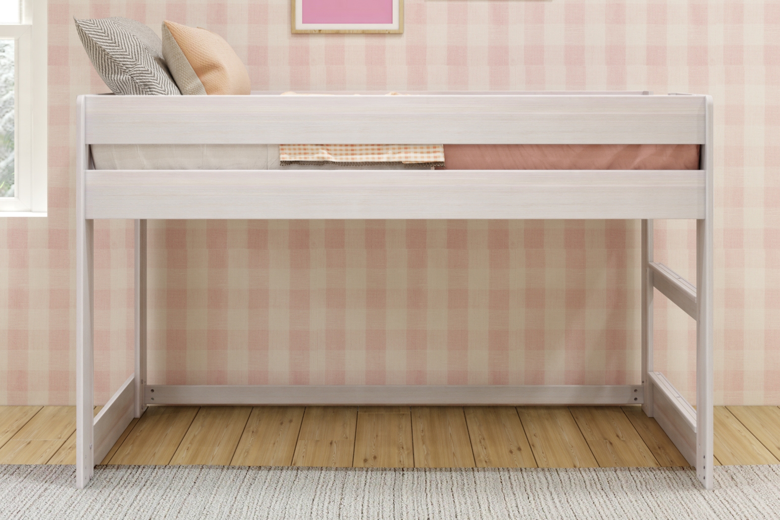 Kids Alzbeta I White Twin Loft Bed - Thumbnail - Image 2