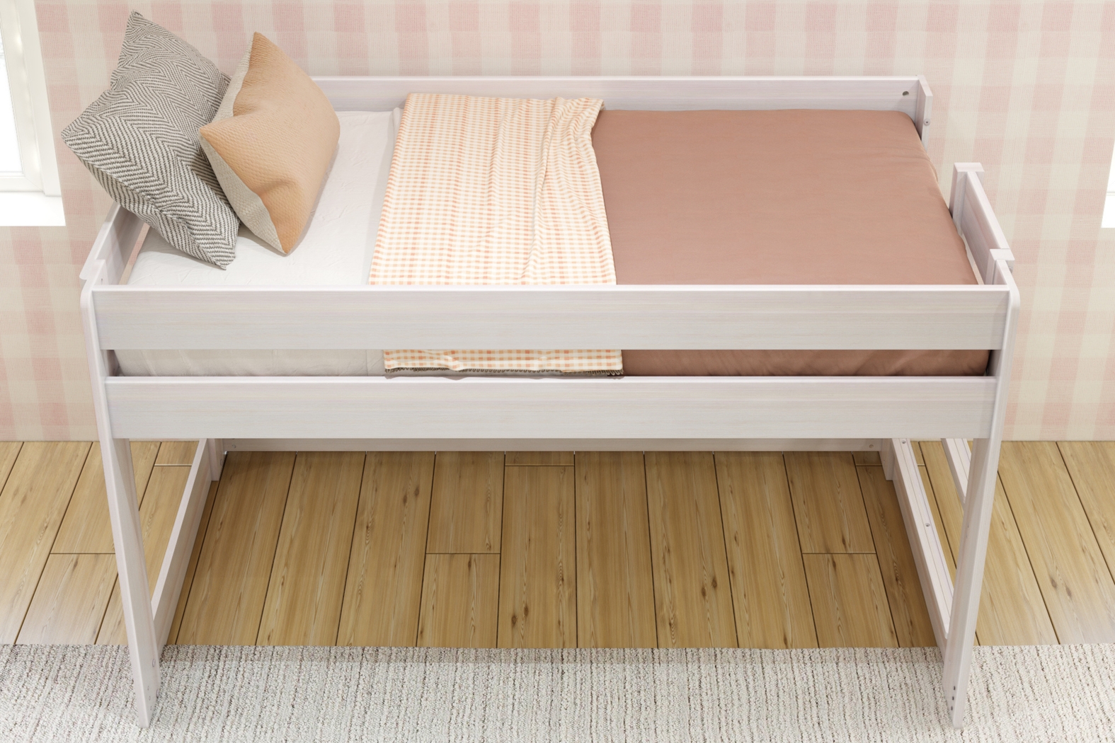 Kids Alzbeta I White Twin Loft Bed - Thumbnail - Image 4