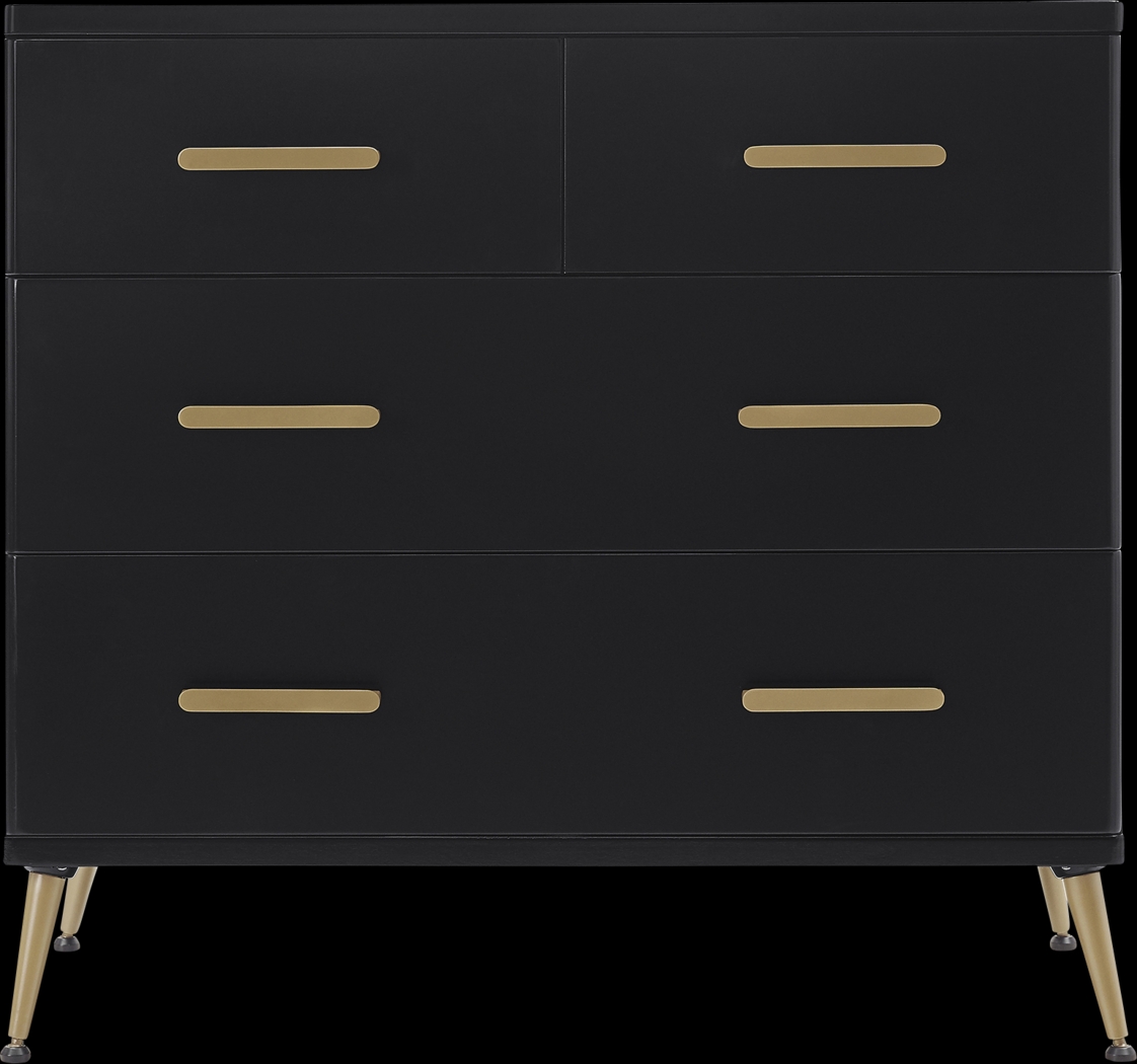 Kids Amarine Black Dresser & Changing Table - Thumbnail - Image 4