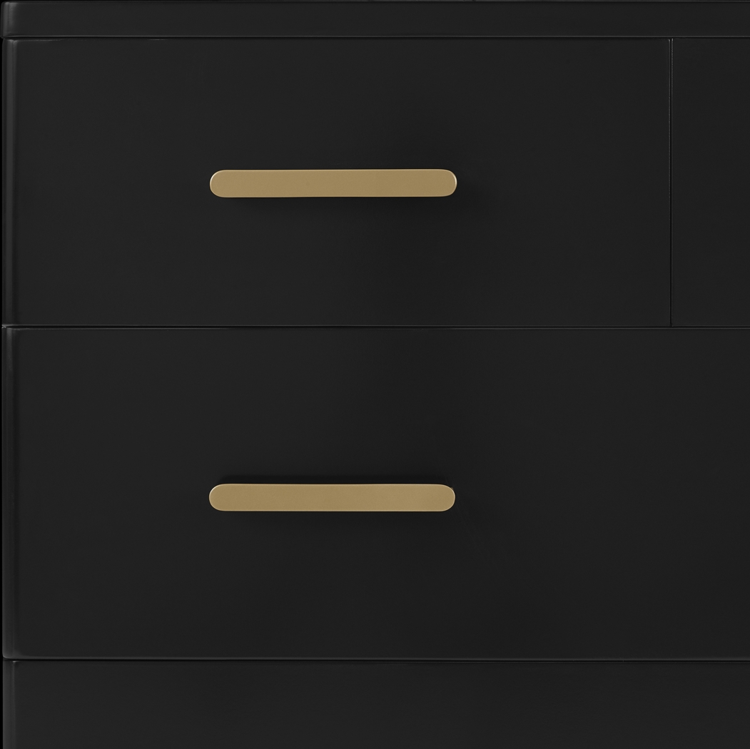 Kids Amarine Black Dresser & Changing Table - Thumbnail - Image 7