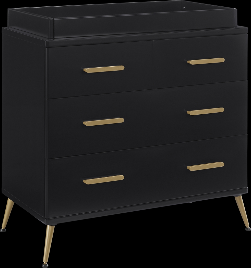 Kids Amarine Black Dresser & Changing Table - Thumbnail - Image 8