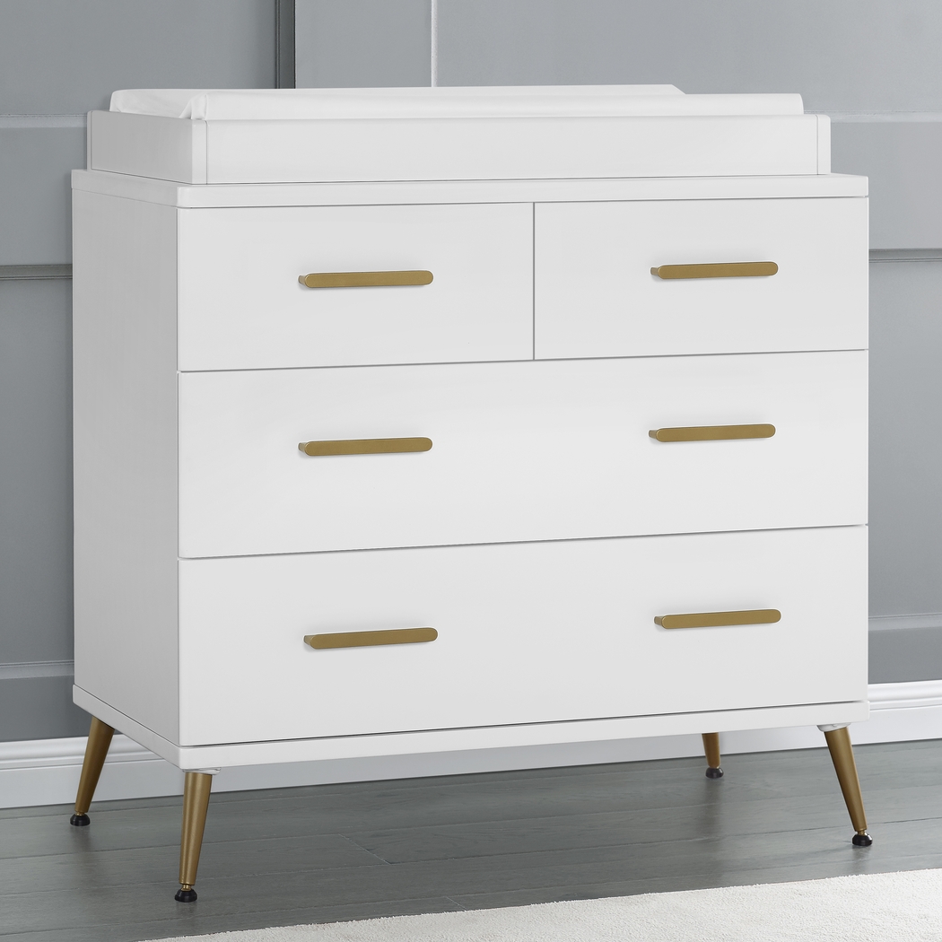 Kids Amarine White Dresser & Changing Table - Thumbnail - Image 2