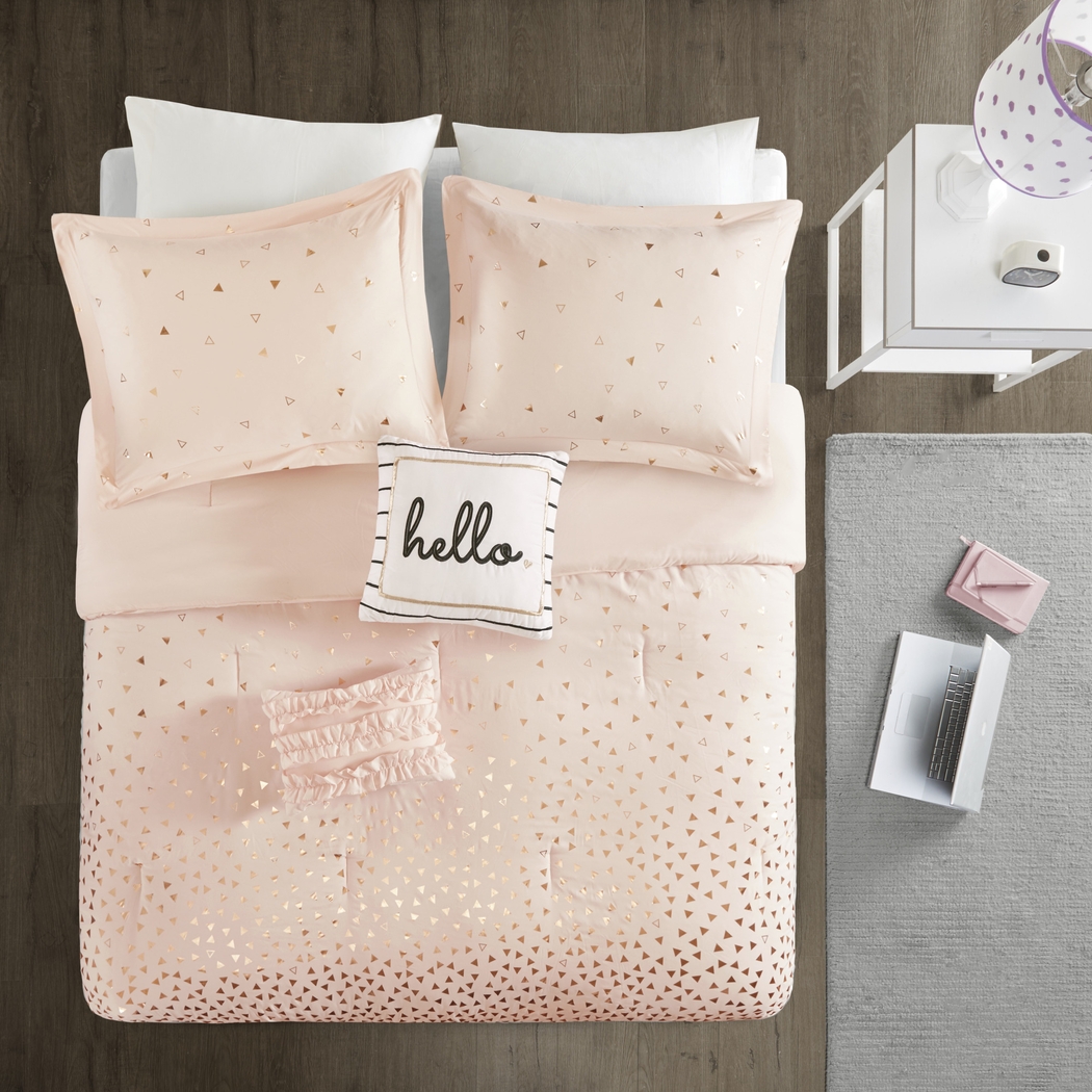 Kids Amedee Blush 4 Pc Twin Comforter Set - Thumbnail - Image 3