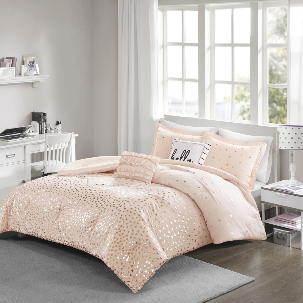 Kids Amedee Blush 4 Pc Twin Comforter Set - Thumbnail - Image 1
