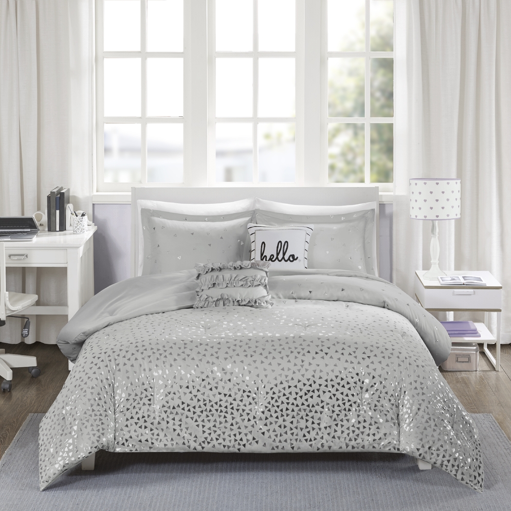 Kids Amedee Gray 5 Pc Full/Queen Comforter Set - Thumbnail - Image 2