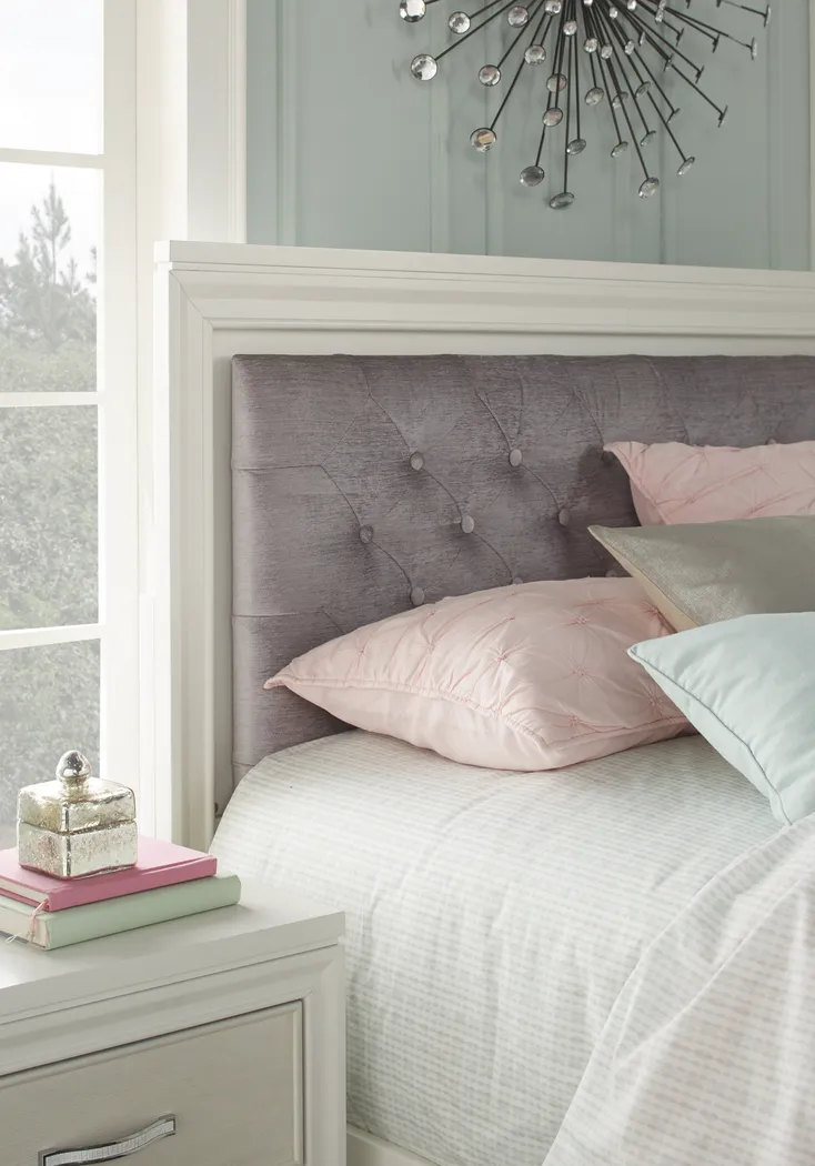 Kids Amelia White 5 Pc Twin Upholstered Bedroom - Thumbnail - Image 5