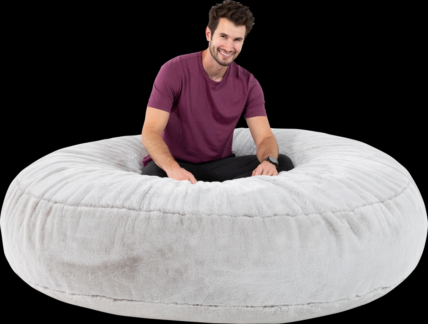 Kids Amnons Silver Bean Bag Chair - Thumbnail - Image 3