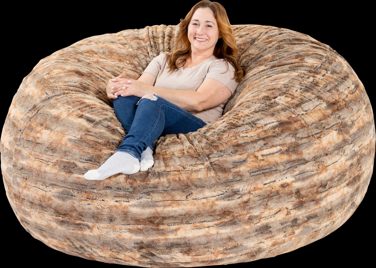 Kids Amraam Red Bean Bag Chair - Thumbnail - Image 4