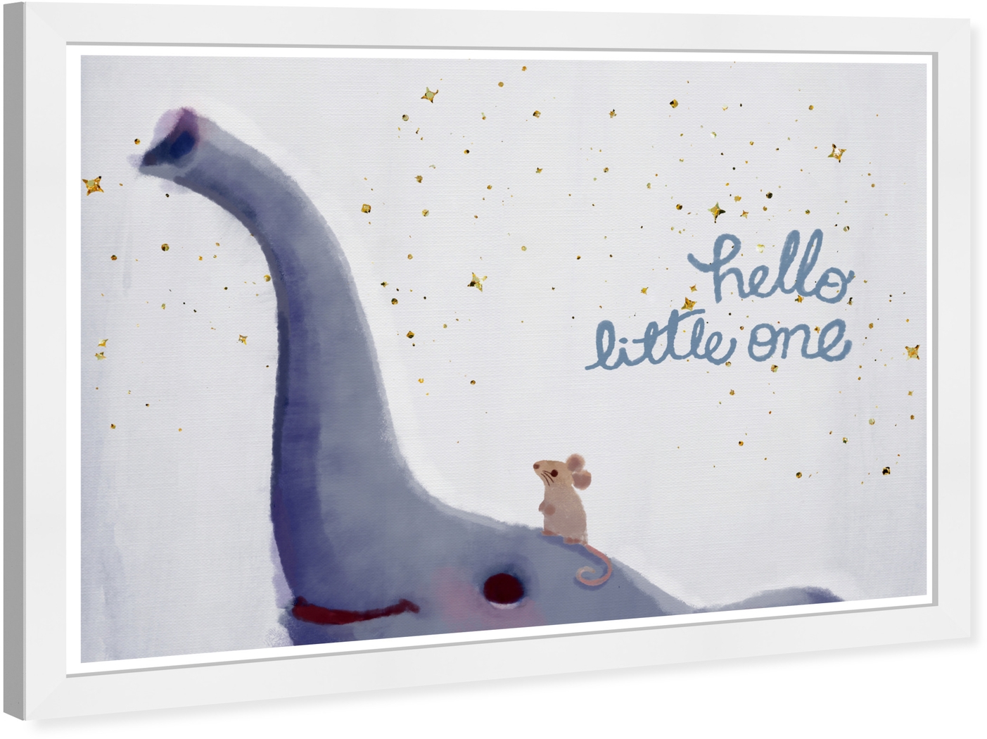 Kids An Elephant and a Mouse Blue Wall Art - Thumbnail - Image 2