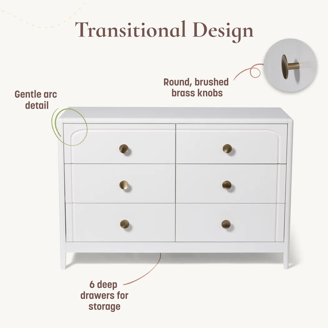 Kids Anato White 6 Drawer Dresser - Thumbnail - Image 5