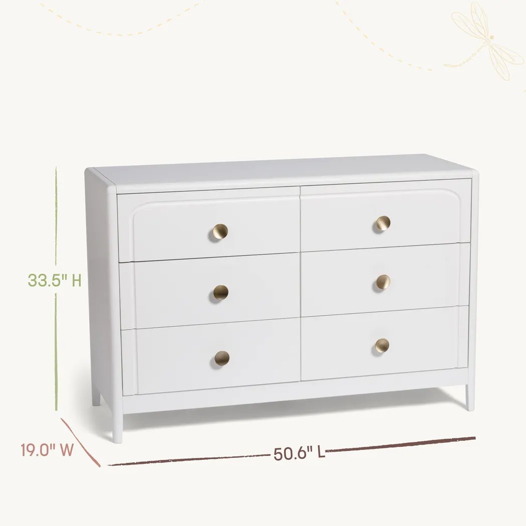Kids Anato White 6 Drawer Dresser - Thumbnail - Image 6
