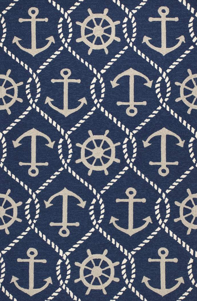 Kids Anchor Chain Navy 3'3 x 5'3 Rug - Thumbnail - Image 1