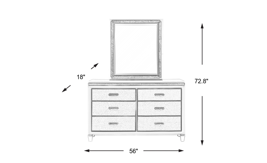 Dimension Image. Please refer to the Dimension Tab on this page for dimension details.