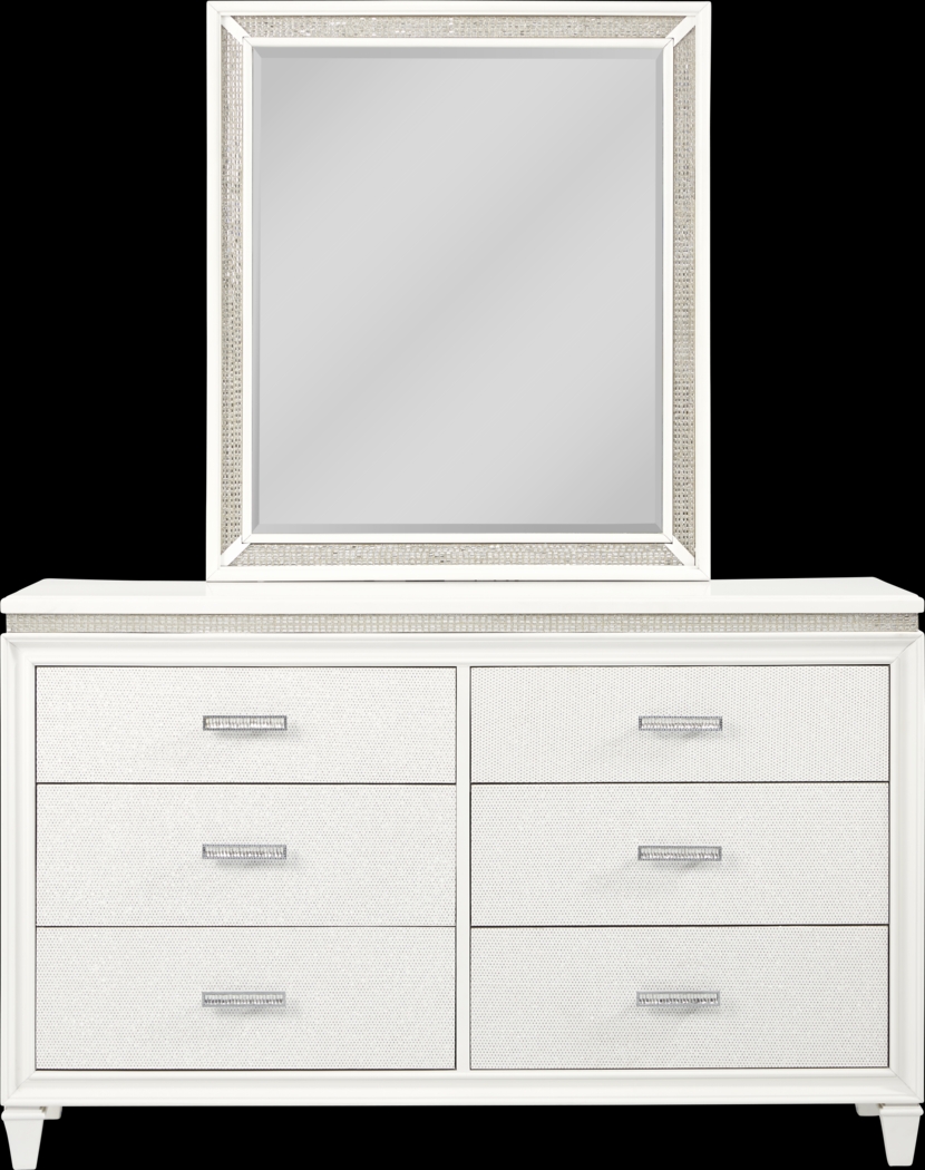 Kids Angelique White Dresser & Mirror - Thumbnail - Image 1