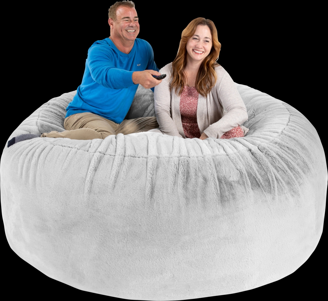 Kids Aniline II White Bean Bag Chair - Thumbnail - Image 3