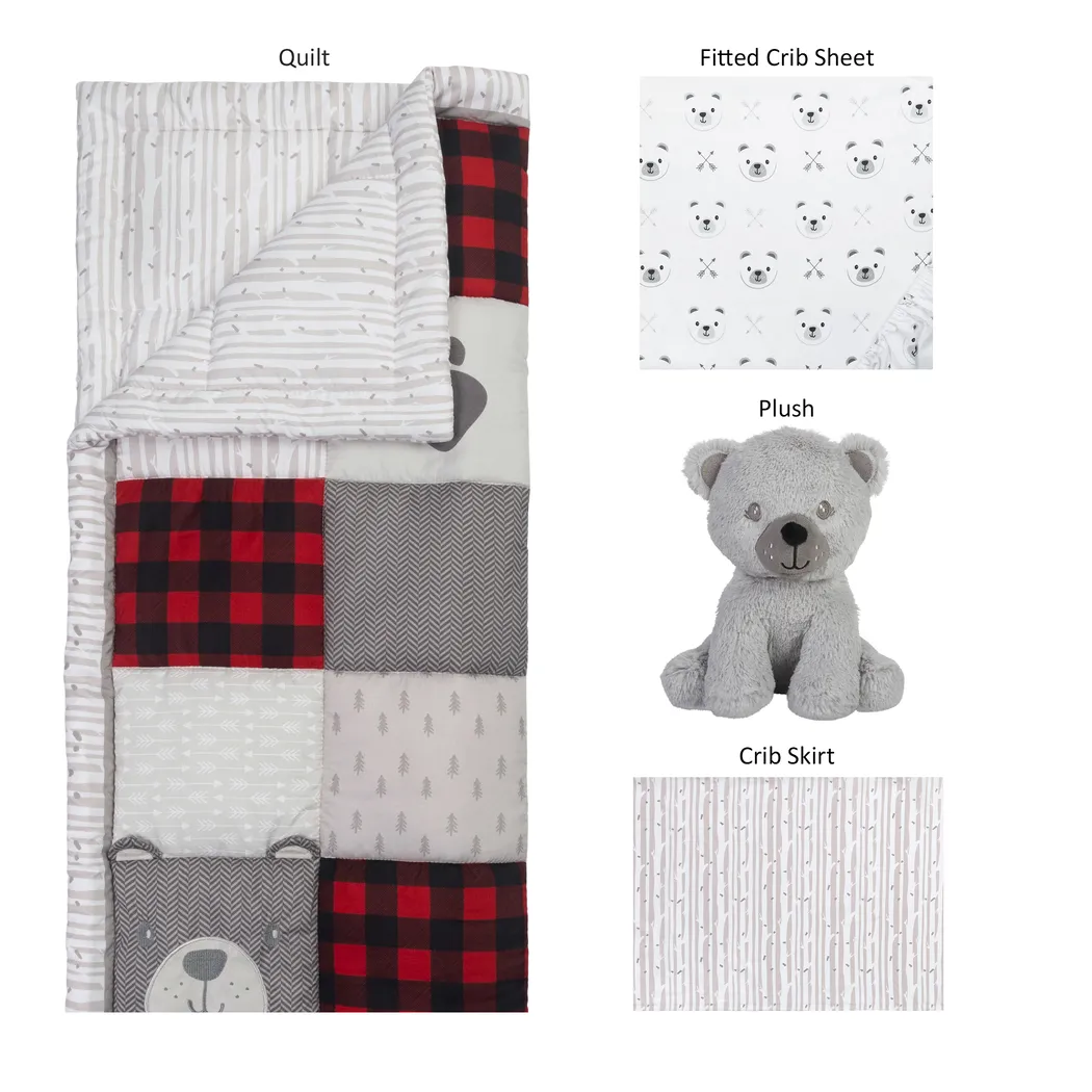 Kids Anouk Red 4 Pc Baby Bedding Set - Thumbnail - Image 3