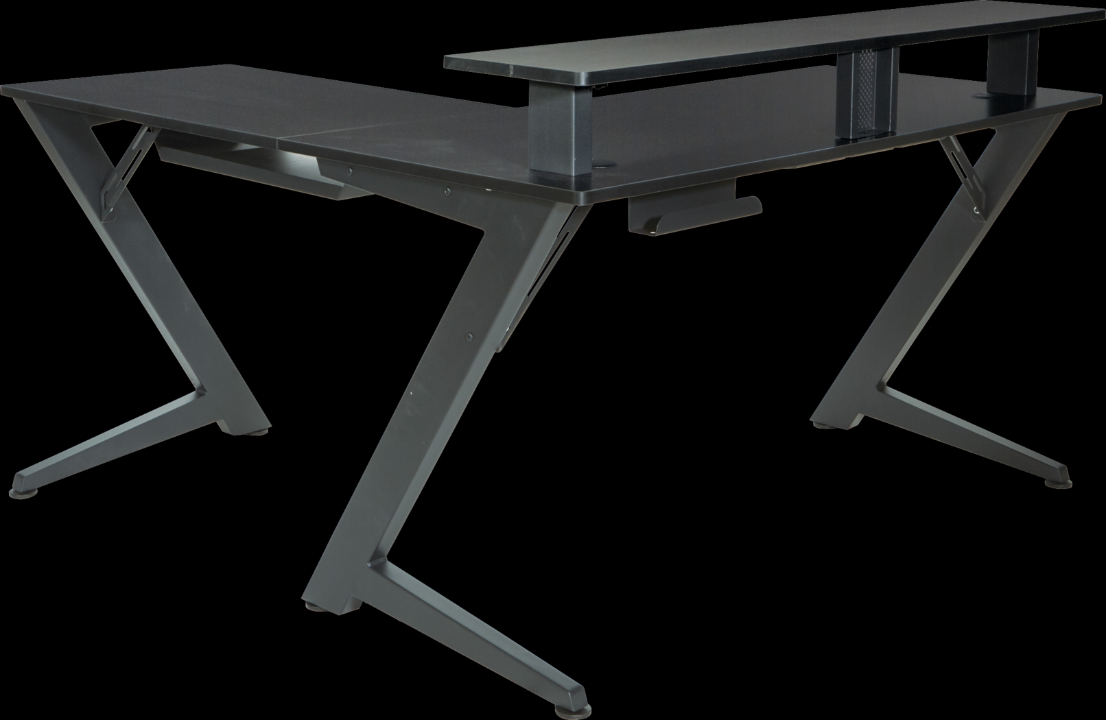 Antinous Black L-Shaped Gaming Desk - Thumbnail - Image 2