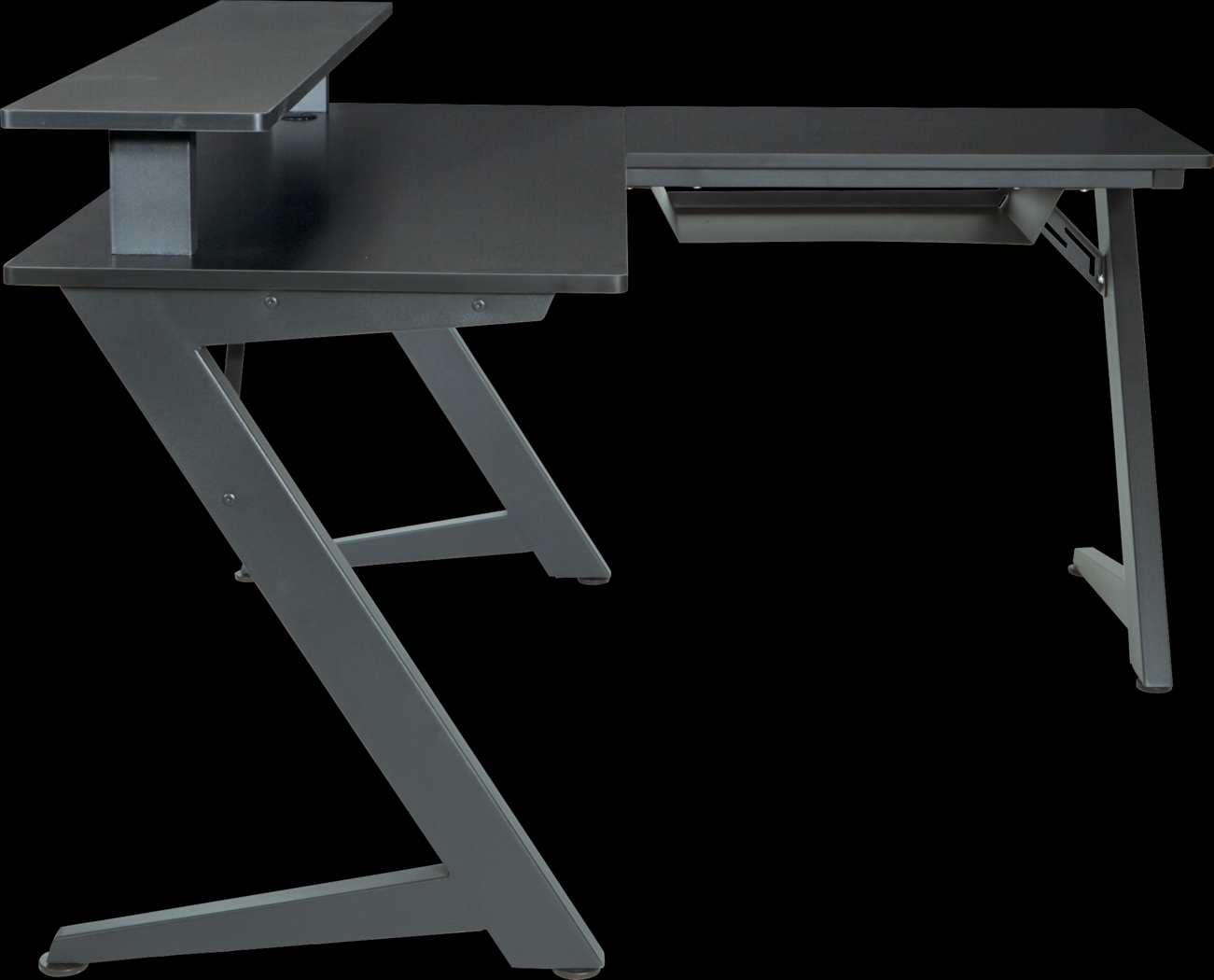 Antinous Black L-Shaped Gaming Desk - Thumbnail - Image 4