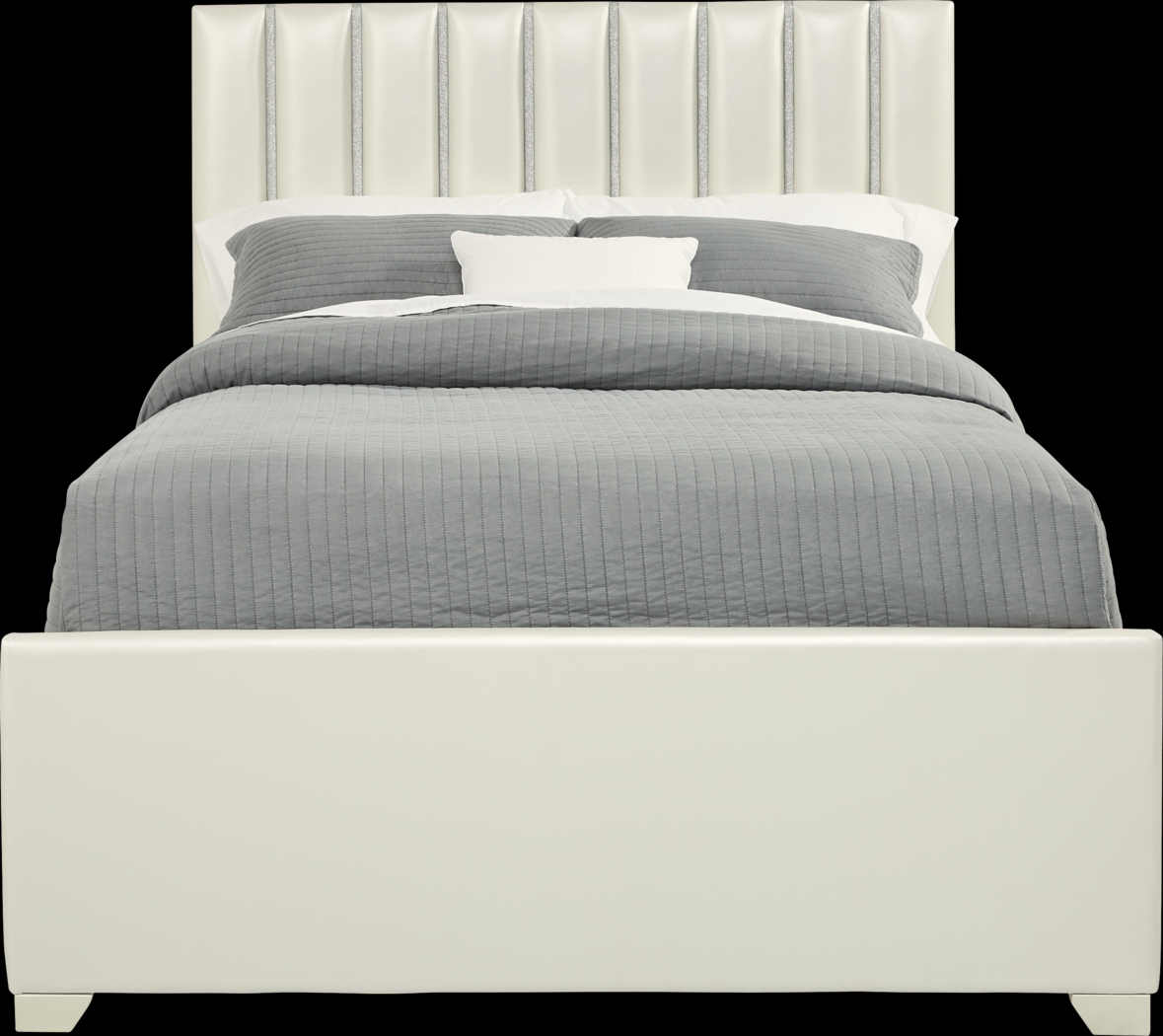 Kids Anya White 3 Pc Full Upholstered Bed - Thumbnail - Image 2