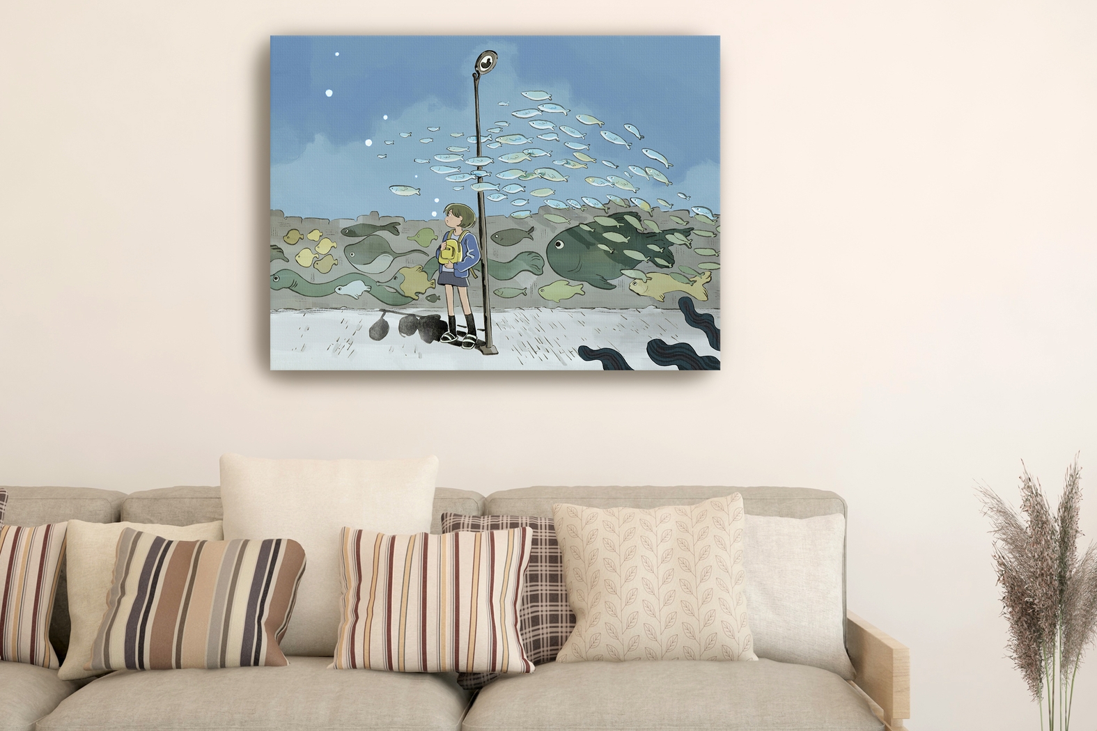 Kids Aquatic Dreams I Blue Artwork - Thumbnail - Image 2