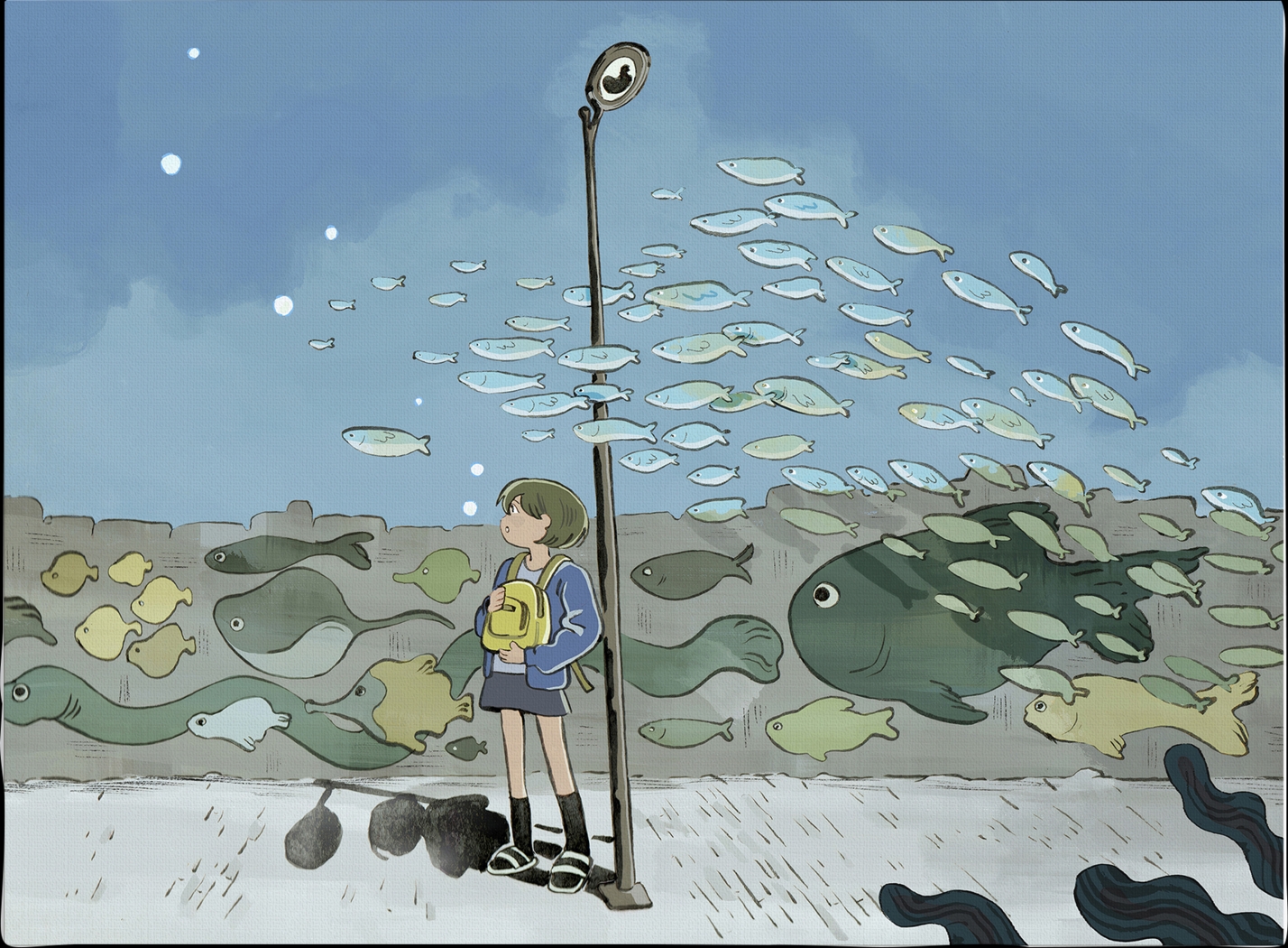 Kids Aquatic Dreams II Blue Artwork - Thumbnail - Image 3