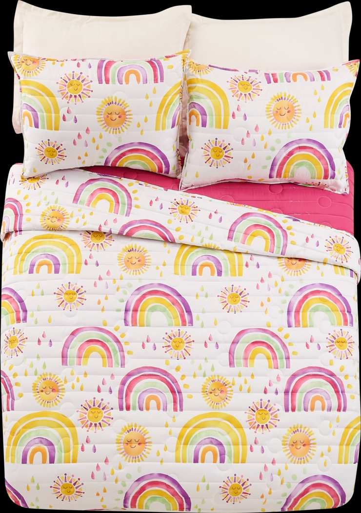 Kids Arcle Pink Full/Queen Quilt Set - Thumbnail - Image 2