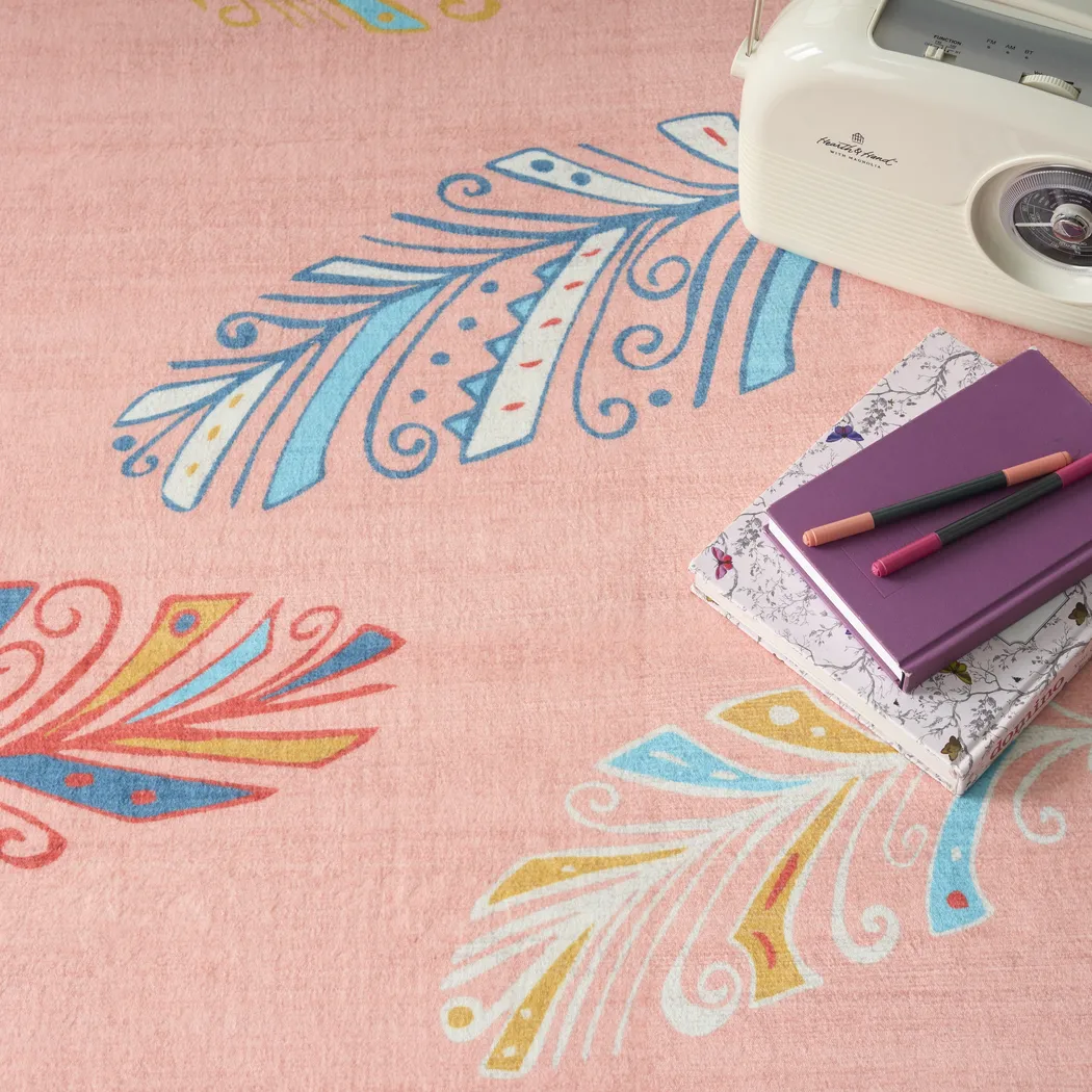 Kids Arlo Feather Pink 5' x 7' Rug - Thumbnail - Image 6