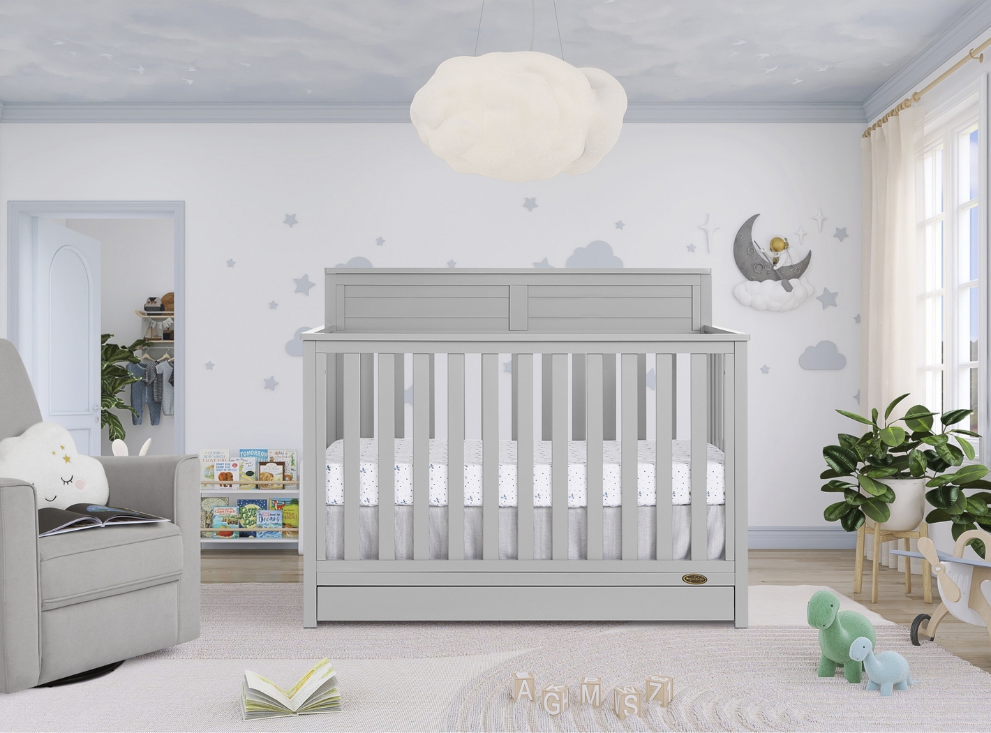 Kids Aroro Gray Convertible Crib - Thumbnail - Image 2