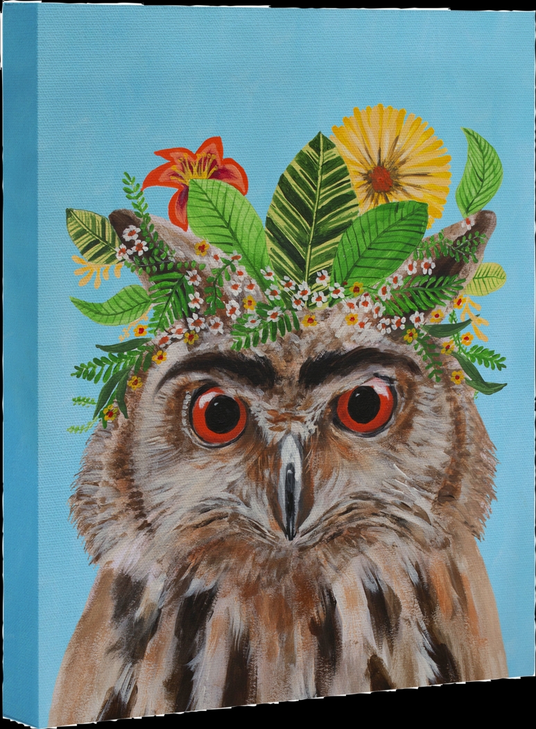 Kids Artist Owl I Blue Artwork - Thumbnail - Image 1