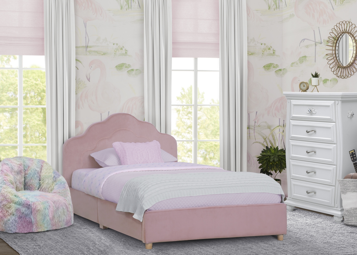 Kids Asecli Pink Twin Bed - Thumbnail - Image 3