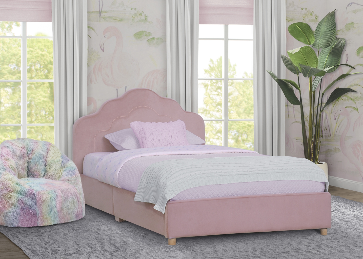 Kids Asecli Pink Twin Bed - Thumbnail - Image 4