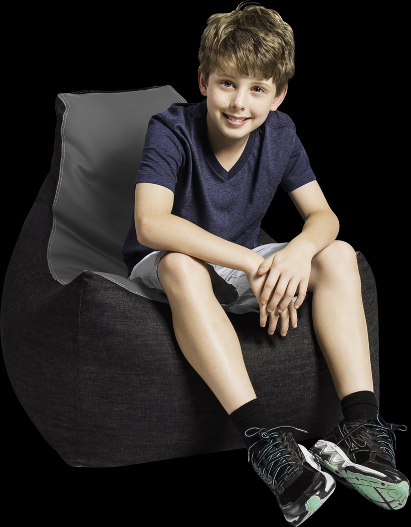 Kids Azani Gray Gaming Bean Bag Chair - Thumbnail - Image 4