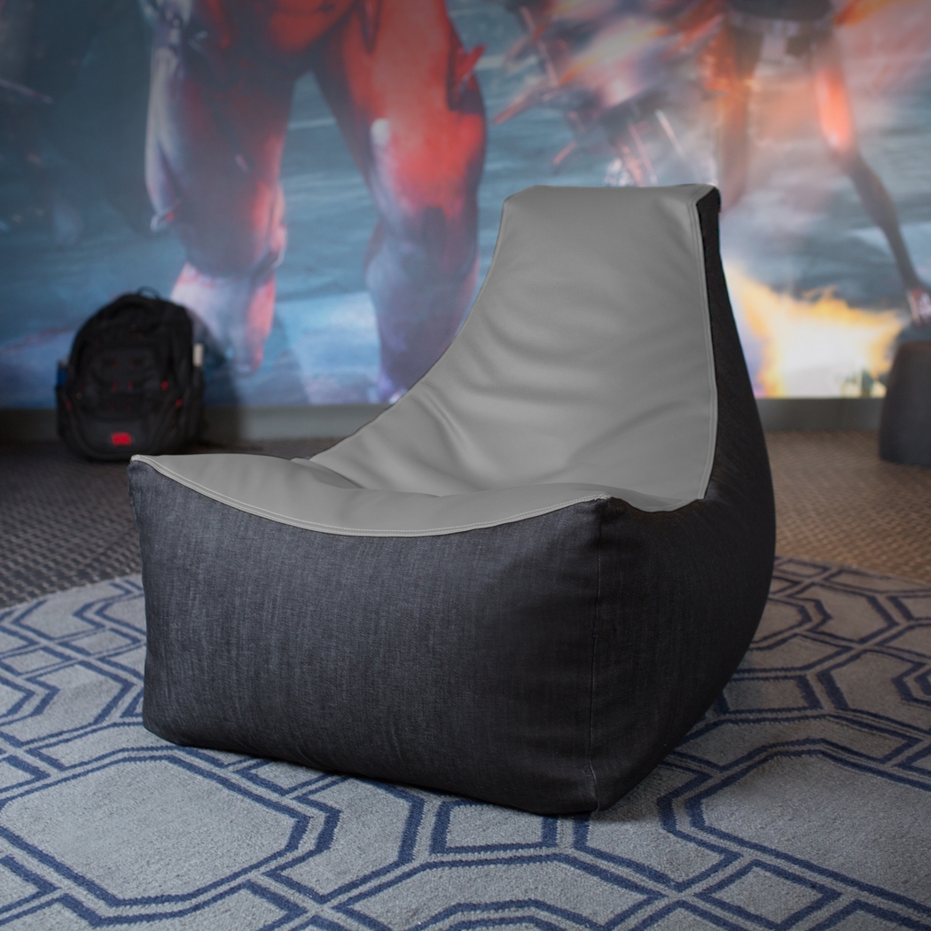 Kids Azani Gray Gaming Bean Bag Chair - Thumbnail - Image 5