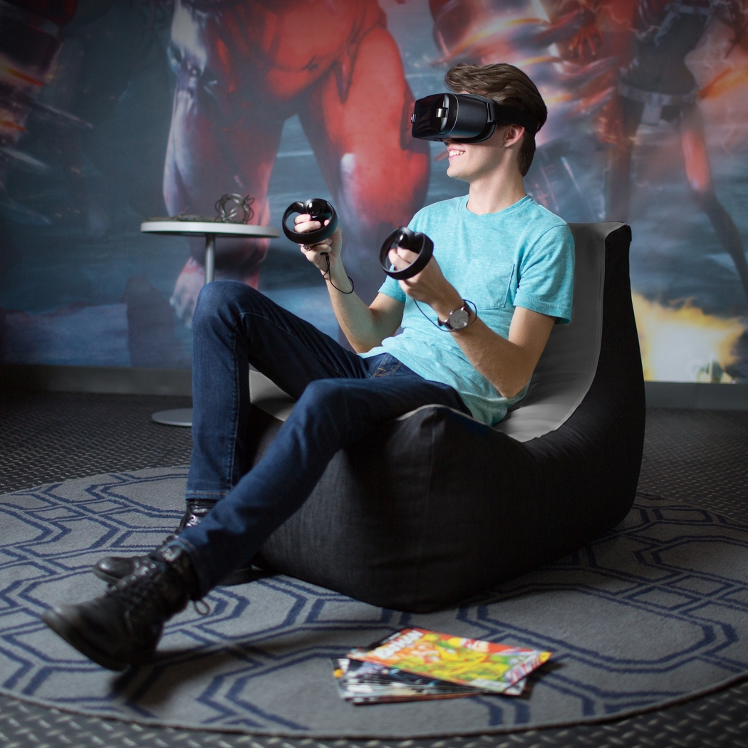 Kids Azani Gray Gaming Bean Bag Chair - Thumbnail - Image 8