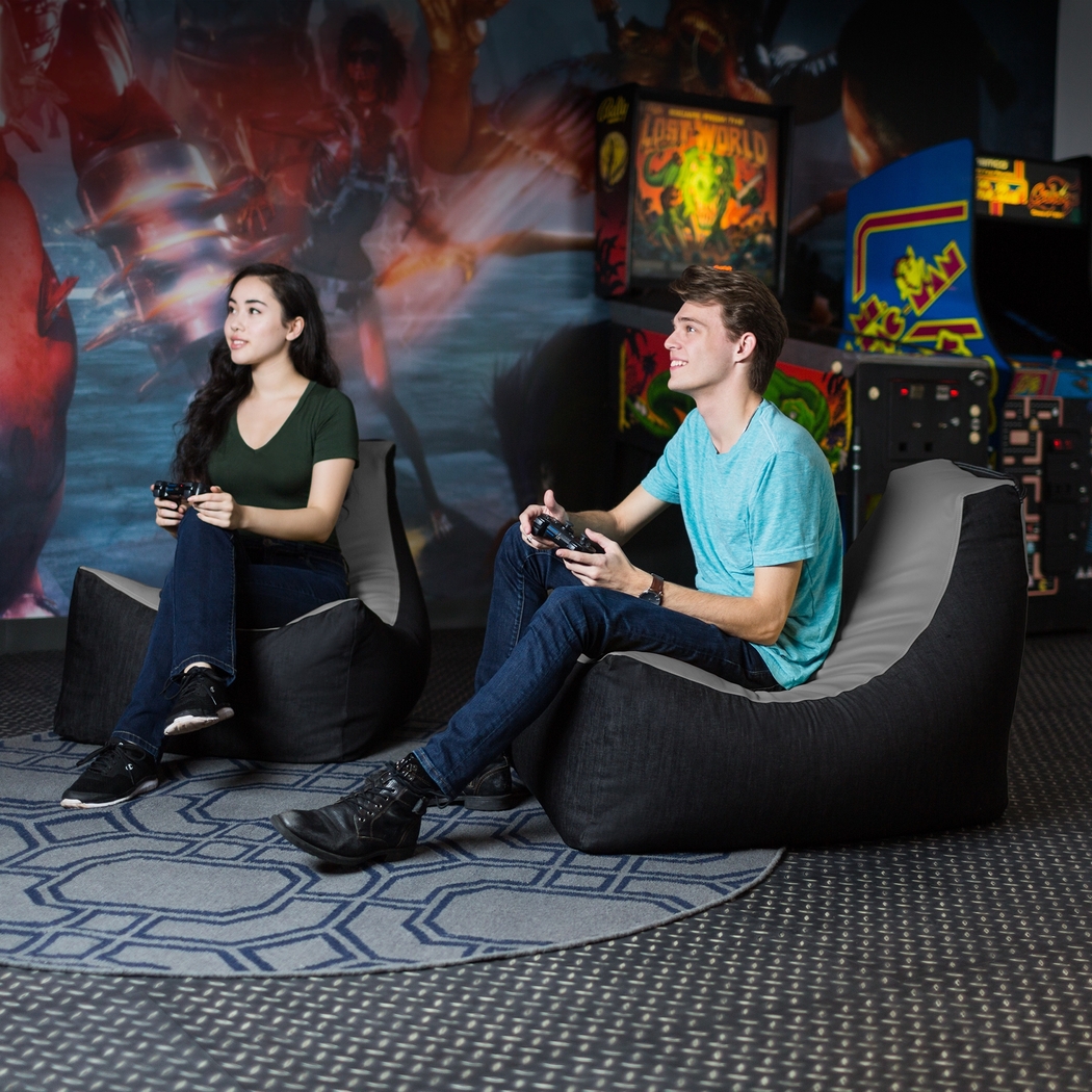 Kids Azani Gray Gaming Bean Bag Chair - Thumbnail - Image 9