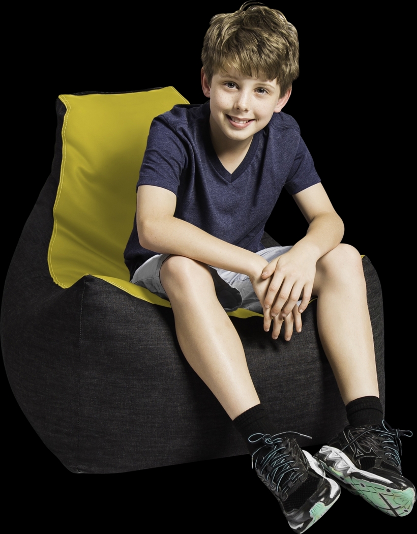 Kids Azani Yellow Gaming Bean Bag Chair - Thumbnail - Image 4