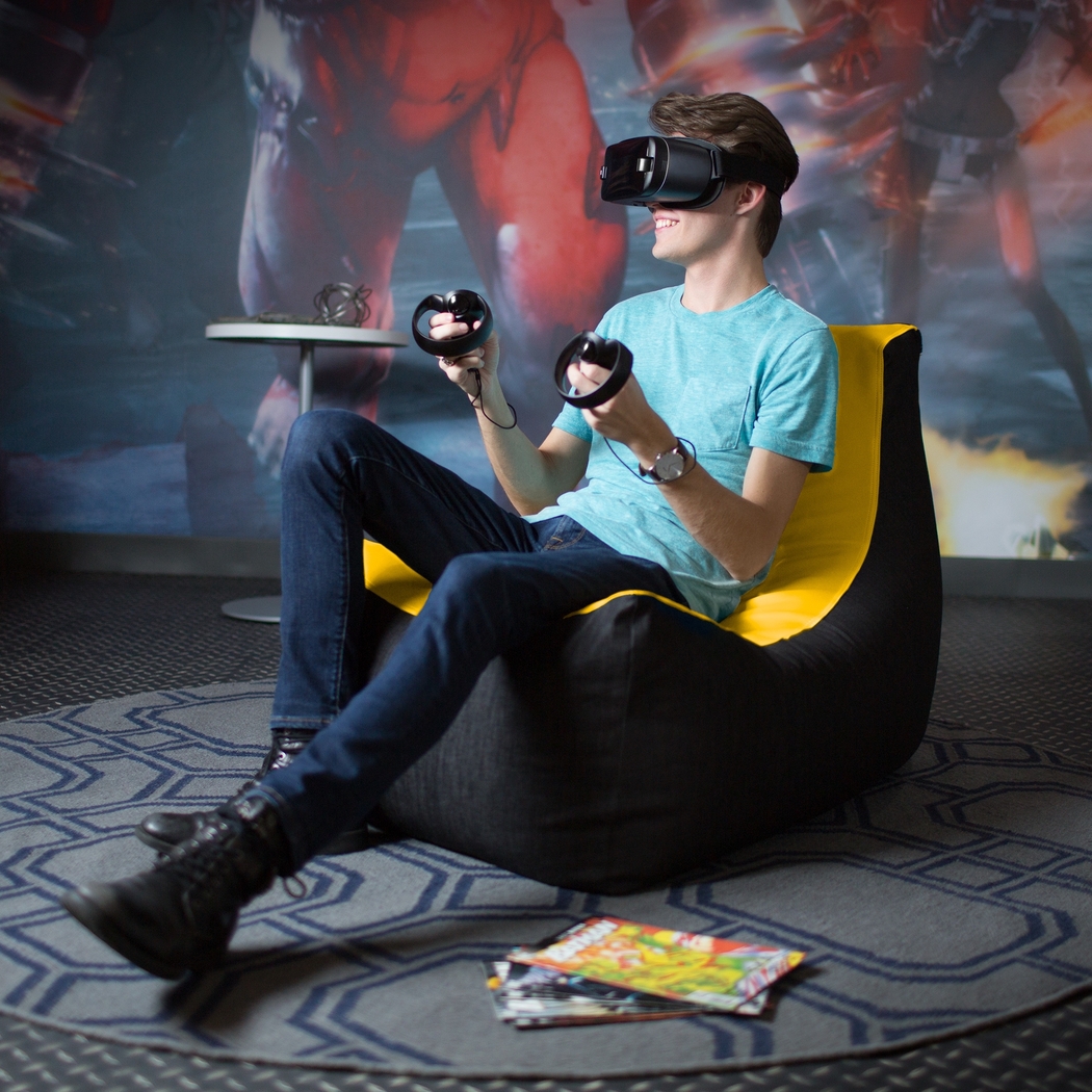 Kids Azani Yellow Gaming Bean Bag Chair - Thumbnail - Image 9