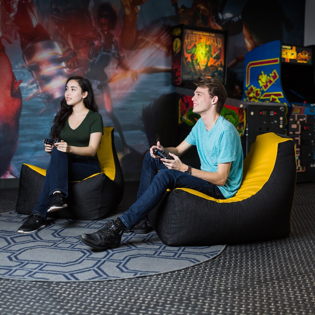 Kids Azani Yellow Gaming Bean Bag Chair - Thumbnail - Image 10