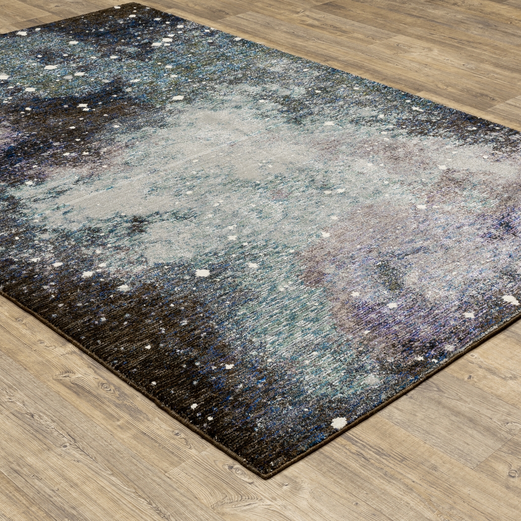 Kids Astro Flair Black 5'3 x 7'3 Rug - Thumbnail - Image 2