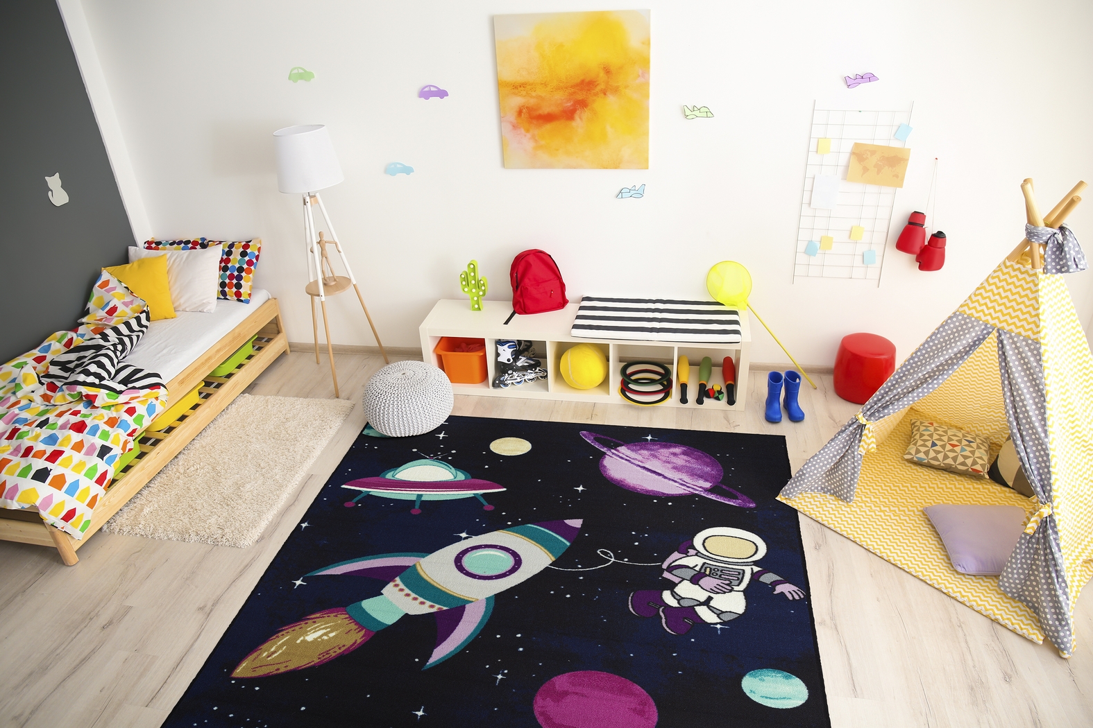 Kids Astro Girl Multi 7' x 9' Rug - Thumbnail - Image 2